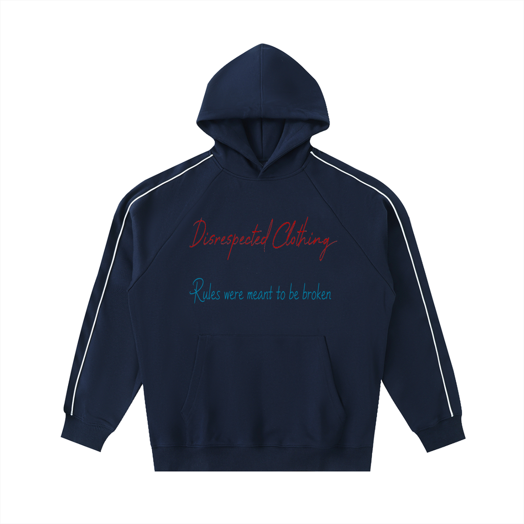 Contrast Piping Raglan Hoodie