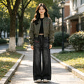 Women’s Vintage Wash Wide Leg Denim Jeans