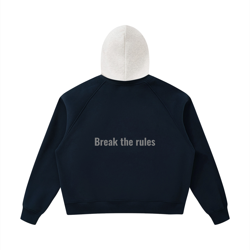 Unisex Fleece Raglan Color Block Hoodie