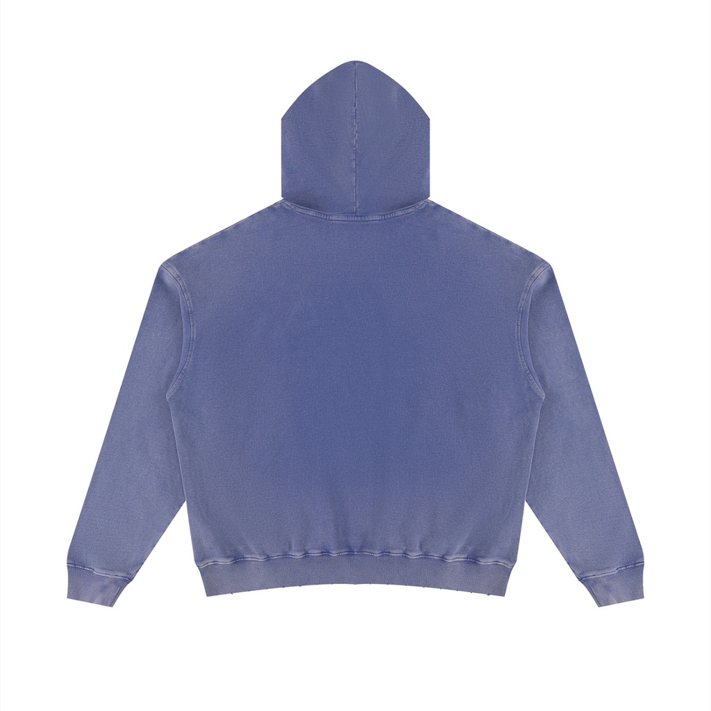 Unisex Mineral Wash Distressed Hoodie