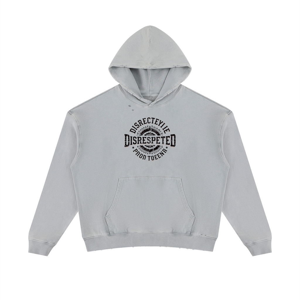 Unisex Mineral Wash Distressed Hoodie