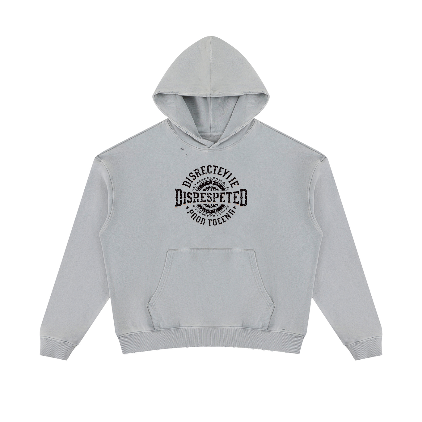 Unisex Mineral Wash Distressed Hoodie