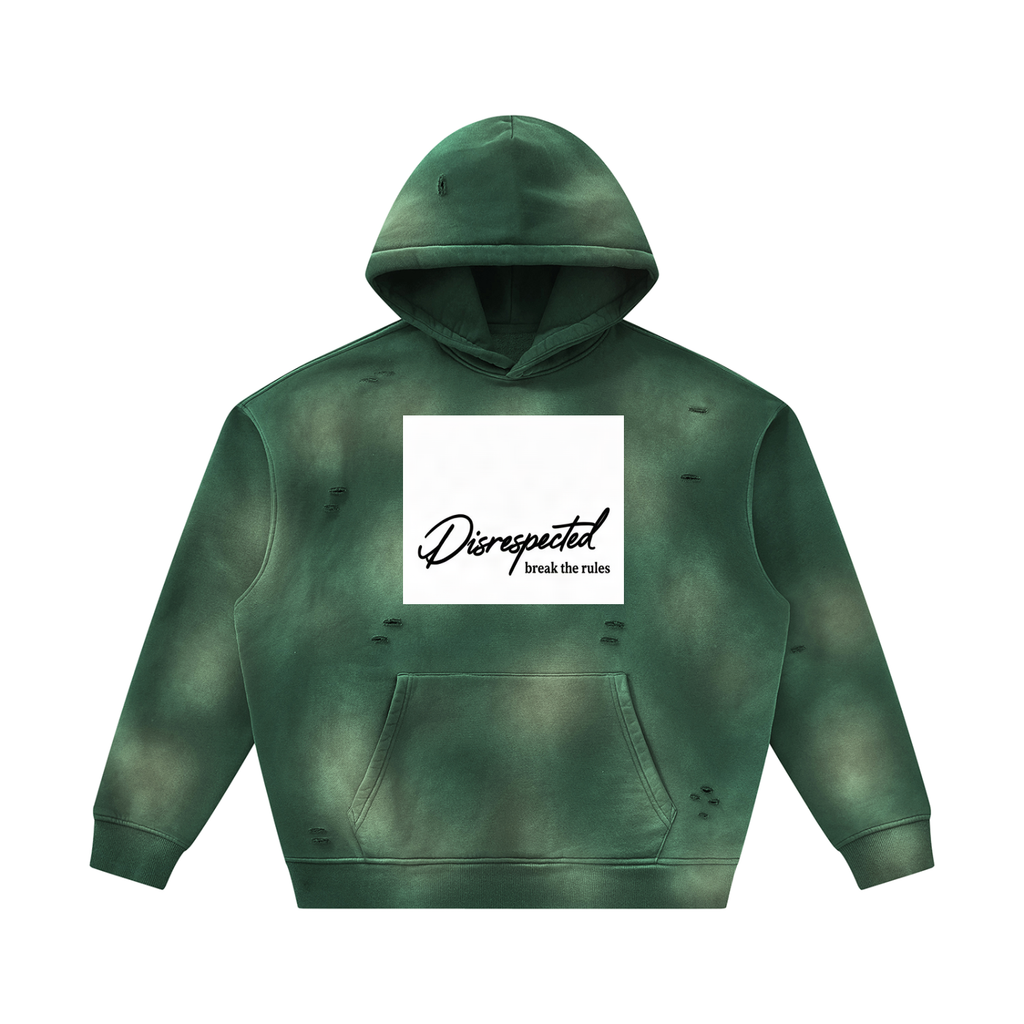 Unisex Sunfade Frayed Fleece Hoodie