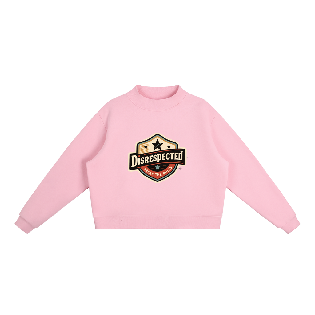 Essential Fleece Mock-Neck Crew Sweatshirt
