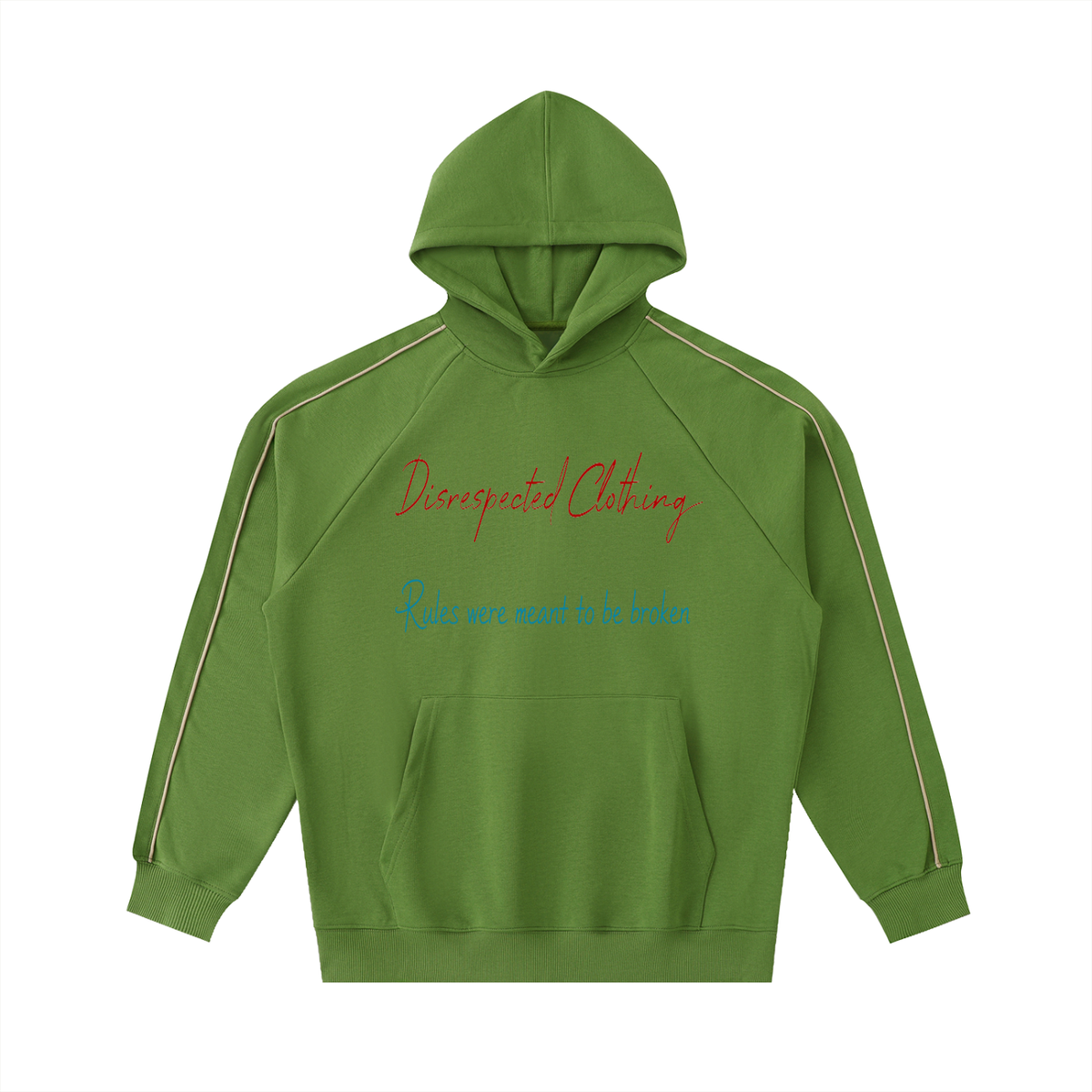 Contrast Piping Raglan Hoodie