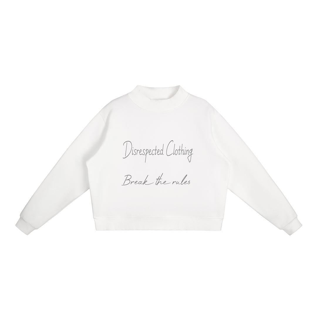 Essential Fleece Mock-Neck Crew Sweatshirt