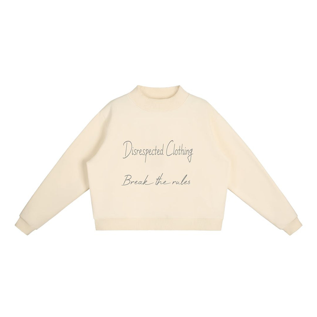 Essential Fleece Mock-Neck Crew Sweatshirt