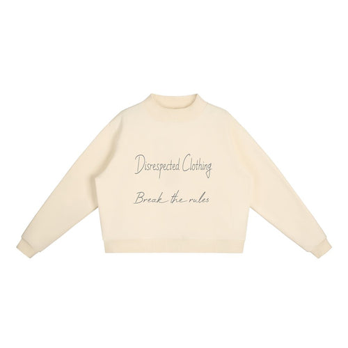 Essential Fleece Mock-Neck Crew Sweatshirt