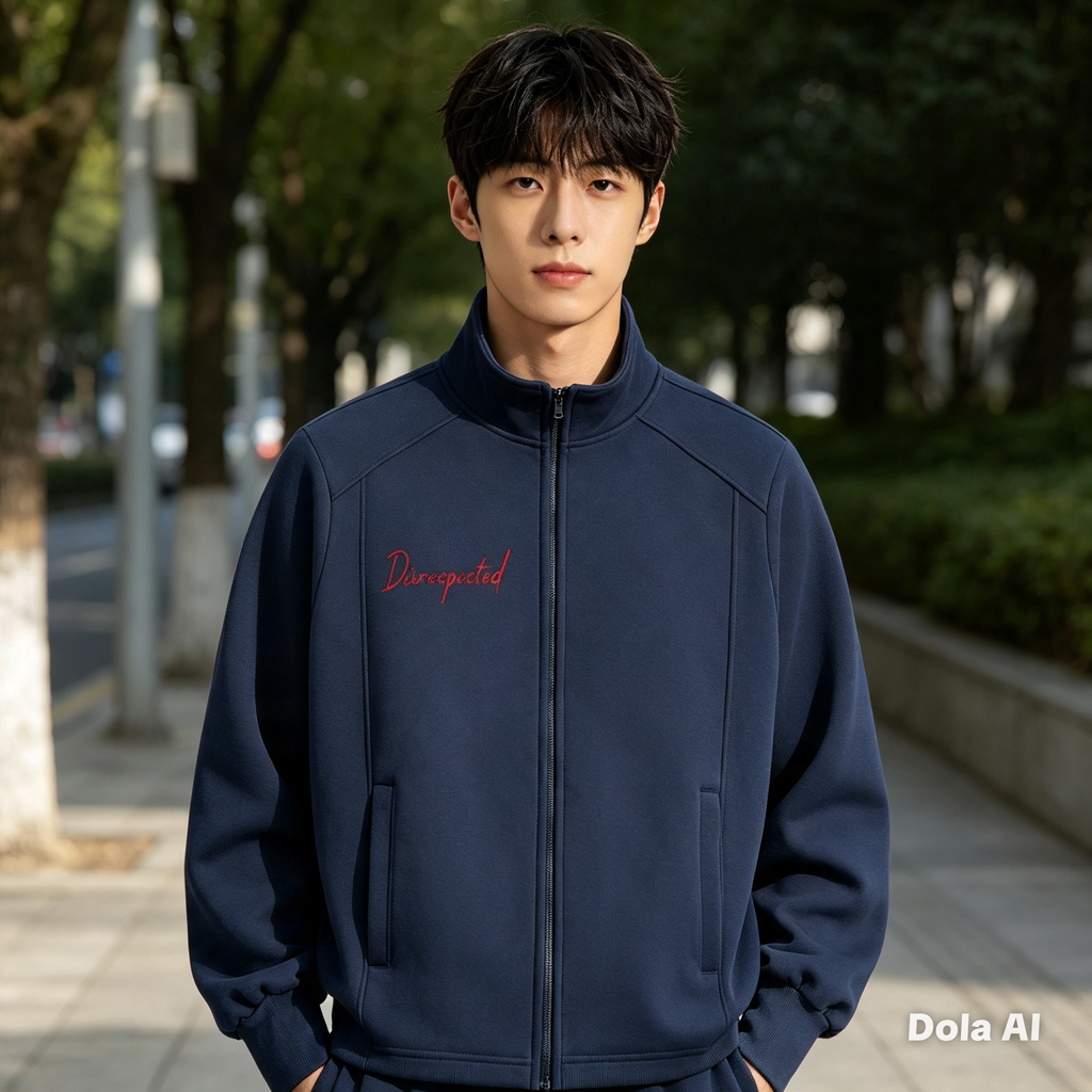 Unisex Stand Collar Track Jacket