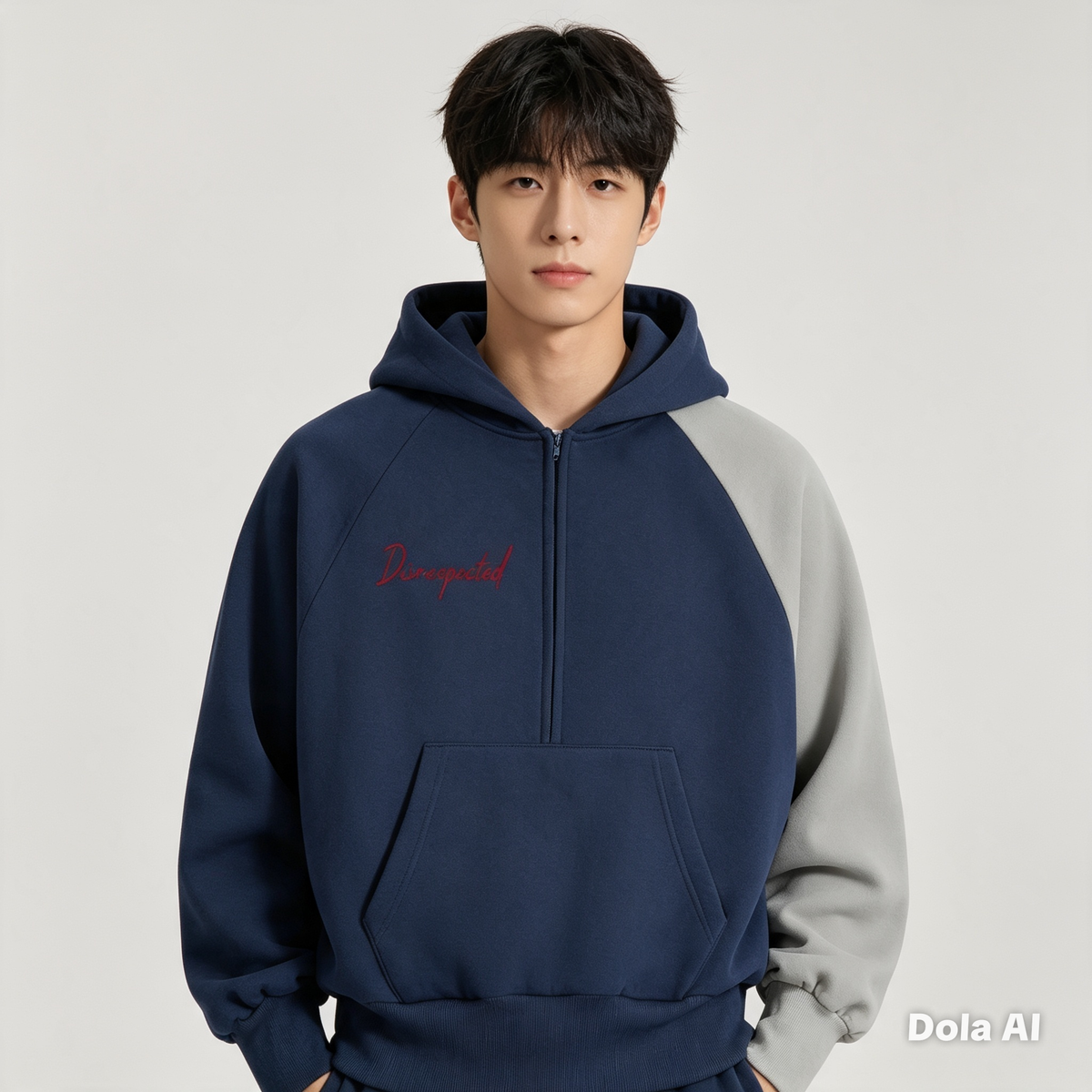 Unisex Color-Block Fleece Hoodie