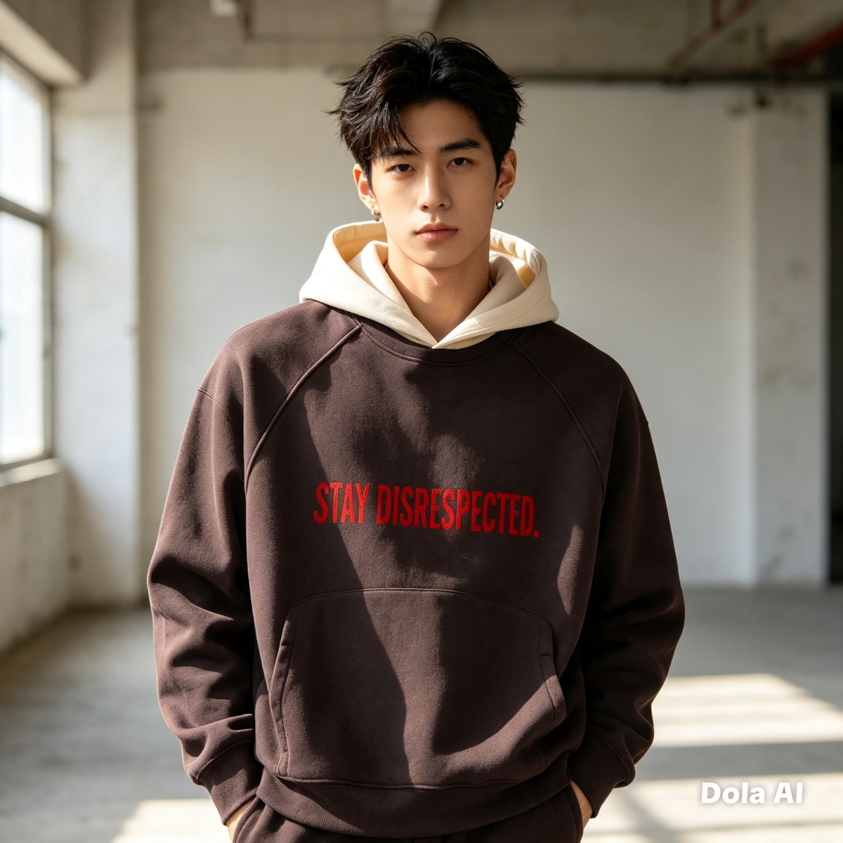 Unisex Fleece Raglan Color Block Hoodie